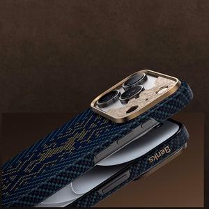 Sininen Benks Magnetic Armor Air Knight kevlar- ja metallikehyksinen suojakuori (C.K.FL.AP.GD.C072) malleihin iPhone 18 Pro / iPhone 17 Pro