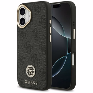 GUESS Suojakuori IPHONE 17 MagSafe GUHMP17SP4GRMDEK (PU W/ 4G Strass Logo) musta