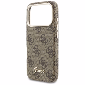 Guess 4G Script MagSafe suojakuori iPhone 17 Pro ruskea