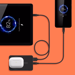 Krüger&Matz magneettinen langaton varavirtalähde, 10000 mAh, musta