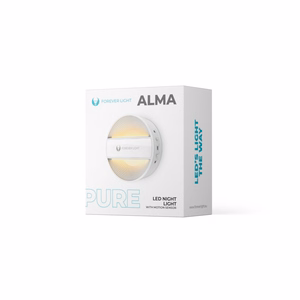LED yövalo pyöreä PURE FLC-20 ALMA PIR valkoinen 500mAh Forever Light