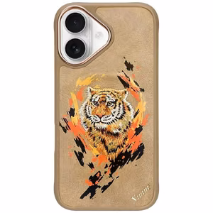 Nimmy Tiger MagSafe Suojakuori iPhone 16:lle - ruskea