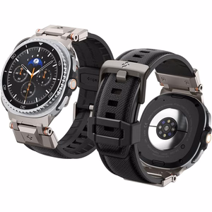 Spigen DuraPro Armor -ranneke mallille Samsung Galaxy Watch 40/44/46 mm – musta