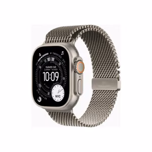 Apple (Apple Watch Ultra 3 GPS + Cellular 49mm Natural Titanium Case with Natural Titanium Milanese Loop - Medium)