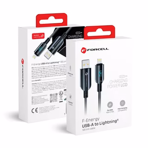 USB A to Lightning cable Forcell F-Energy 2.4A 12W Digital 1.2 m C273 black