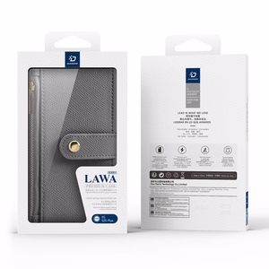 Dux Ducis Lawa Nahkainen Suojakuori Samsung Galaxy S25+:lle irrotettavalla magneettisella lompakolla - Harmaa