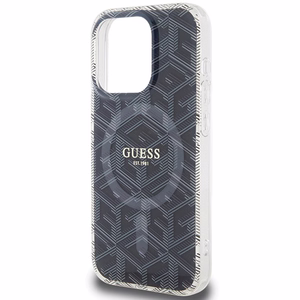 Guess IML GCube MagSafe Suojakuori iPhone 15 Pro:lle - musta