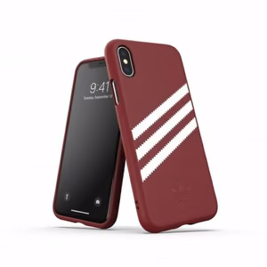 Adidas OR Molded PU Suede suojakuori iPhone X / XS:lle - viininpunainen