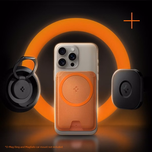 Spigen Valentinus MagFit+ MagSafe-magneettikorttikotelo puhelimelle – oranssi