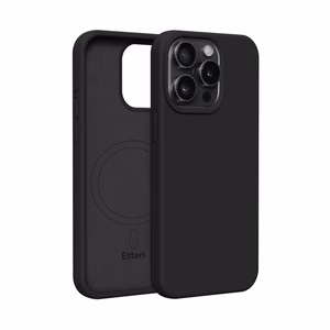 Etteri Silikoninen Mag suojakuori iPhone 15 Pro Max 6,7:lle musta