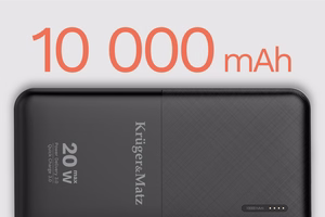Kruger&Matz 10 000 mAh Li-pol -varavirtalähde QC- ja PD-toiminnoilla