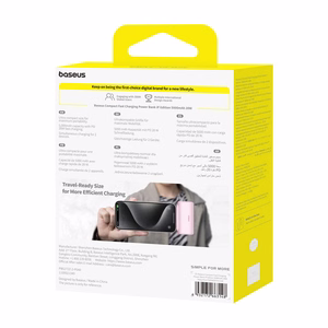 Powerbank OS-Baseus Compact IP 5000mAh 20W (vaaleanpunainen)
