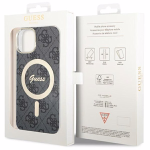Guess 4G MagSafe suojakuori iPhone 14:lle - musta