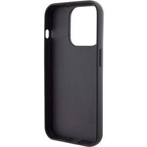 Karl Lagerfeld Fixed Glitter Choupette Logo Metal Pin suojakuori iPhone 15 Pro Max:lle - hopeinen