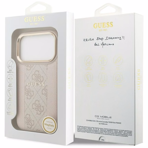 Guess 4G Stripe MagSafe suojakuori iPhone 17 Pro - pinkki