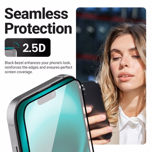 Crong 3D Armor Glass tempered-glass screen protector for iPhone 17 Pro Max, with installation frame