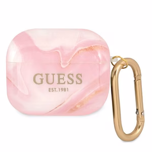Guess GUA3UNMP AirPods 3:n suojus vaaleanpunainen/vaaleanpunainen Marble Collection -mallisto