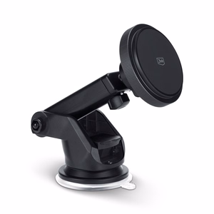 Auton laturi-pidike 3mk Car MagCharger 15W tuulilasi/kojelauta musta