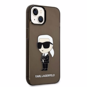 Karl Lagerfeld Ikonik Karl suojakuori iPhone 14 Plus:lle - musta