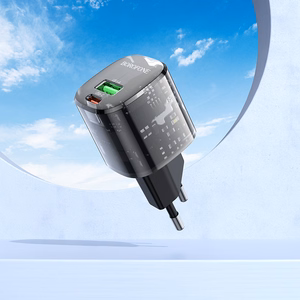 Borofone Wall charger BN17 Sunlight - USB + Type C -  QC 3.0 PD 20W 3A black