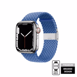 Crong Wave Band braided strap for Apple Watch 44 / 45 / 46 / 49 mm, blue
