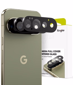 Ringke Tempered Glass kameran linssisuoja mallille Google Pixel 11 Pro, 2 kpl – musta