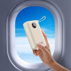 Dudao K14+ Powerbank 20000mAh 22.5W USB-C / USB-A / Built-in Lightning and USB-C Cables - White