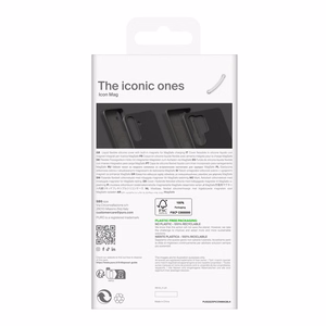 Puro Icon Mag silikoninen suojakuori MagSafe-tuella Samsung Galaxy S25+ -puhelimelle - musta
