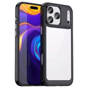Outer Space Suojakuori iPhone 17 Pro:lle - Musta Läpinäkyvä
