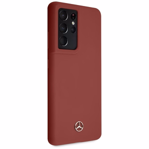 Mercedes Silicone Line Case for Samsung Galaxy S21 Ultra - Red