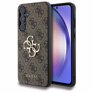 Guess 4G Big Metal Logo Suojakuori Samsung Galaxy A55:lle - ruskea