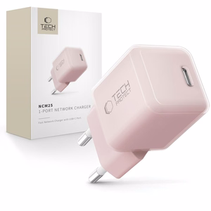 Tech-Protect NCM25 USB-C PD 25W Wall Charger - Pink