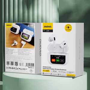 Dudao U19 in-ear TWS langattomat Bluetooth 5.3 kuulokkeet LED-näytöllä - valkoinen