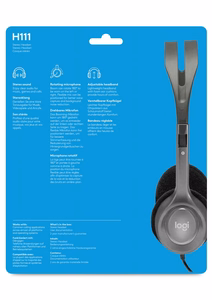 Logitech H111 stereo harmaat kuulokkeet 981-000593