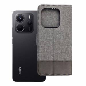 GOMMA-lompakkokotelo Xiaomi Redmi Note 14 4G (GLOBAL - 164,84mm x 78,15mm x 8,16mm) harmaa