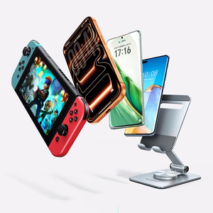 Hopeanvärinen taitettava 360° kääntyvä puhelinteline Orico PS2