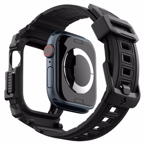Spigen Rugged Armor Pro Suojakuori hihnalla Apple Watch 10:lle (42mm) - Musta