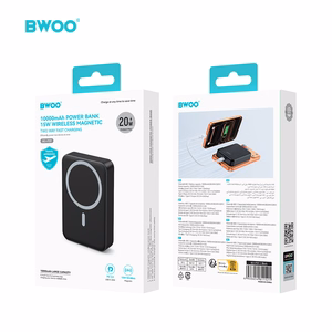 BWOO 20W 10000 mAh varavirtalähde, musta