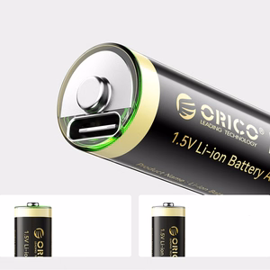 Orico Ener-G EG5C Lithium Battery 1.5V 2100mWh AA USB-C Rechargeable Battery with Charging Cable 2 pcs.