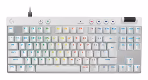 Logitech G PRO X TKL Rapid gaming keyboard, USB, QWERTY US International, white