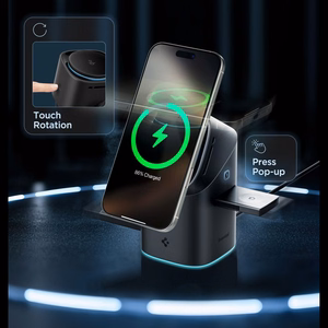 Spigen Essential EF223MS 3-in-1 QI2 Wireless Charger - Black