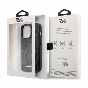 Karl Lagerfeld KLHCP13LMNMP1K iPhone 13 Pro / 13 6.1 "hardcase black / black Monogram Plaque