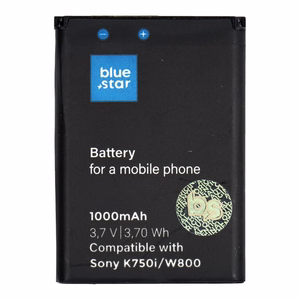 Akku Sony Ericsson K750i / W800 / W550i / Z300:lle 1000 mAh Blue Star Premium
