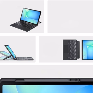 Dux Ducis DK taitettava suojakuori langattomalla näppäimistöllä Samsung Tab S10 FE Plus musta