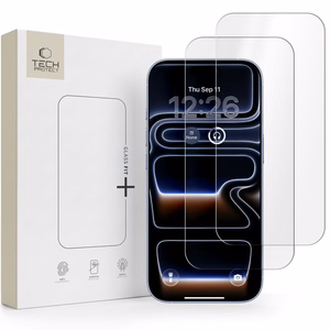 Tech-Protect Glass Fit+ 2-pack karkaistu lasi iPhone 16 Pro Max / 17 Pro Max:lle - läpinäkyvä