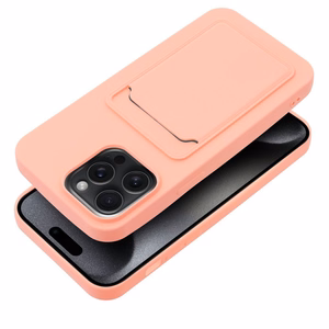 Suojakuori iPhone 15 PRO MAX:lle Card Case vaaleanpunainen
