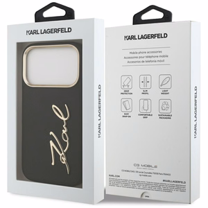 Karl Lagerfeld Karl Script Logo -suojakuori iPhone 17 Pro - musta