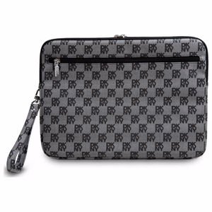 DKNY Sleeve ruudullinen kuvio raidat 16 kannettavan suojakuori - musta