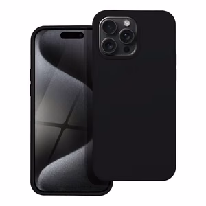 Silikoninen Suojakuori iPhone 15 PRO MAX:lle musta
