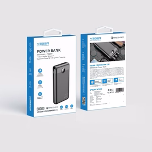 VEGER varavirtalähde 30000 mAh PD QC3.0 3A 20W L30 (W3008PD) musta